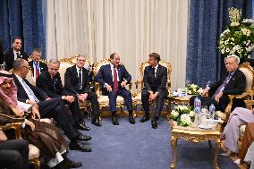 President Macron During Bilateral Meetings - Sharm El Sheikh