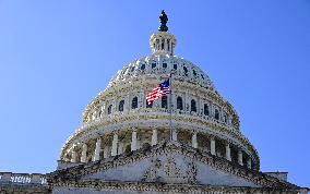 American Flag at US Capitol