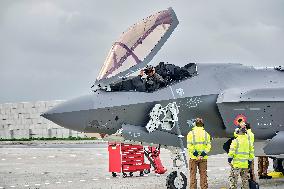 King Philippe At F-35 Delivery Ceremony - Florennes