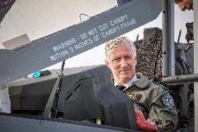 King Philippe At F-35 Delivery Ceremony - Florennes