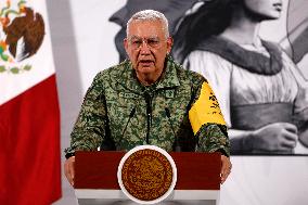 Mexican President Claudia Sheinbaum Holds Briefing Conference - Mexico