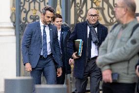 Ministers arrive at the Elysee Palace for the Council of Ministers - Paris AJ