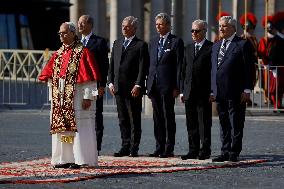 Pope Leo XIV Meets With President Sergio Mattarella - Rome