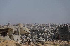 Gaza Destruction After Airstrikes - Gaza City