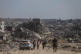 Gaza Destruction After Airstrikes - Gaza City