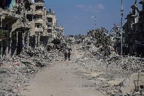 Gaza Destruction After Airstrikes - Gaza City