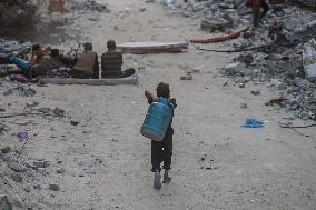 Gaza Destruction After Airstrikes - Gaza City