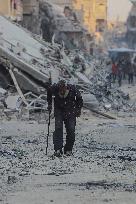 Gaza Destruction After Airstrikes - Gaza City