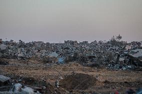Gaza Destruction After Airstrikes - Gaza City