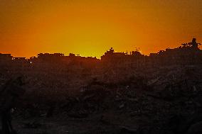 Gaza Destruction After Airstrikes - Gaza City