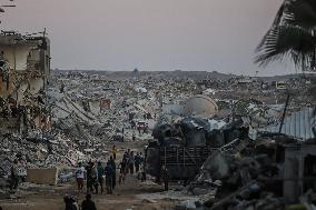 Gaza Destruction After Airstrikes - Gaza City