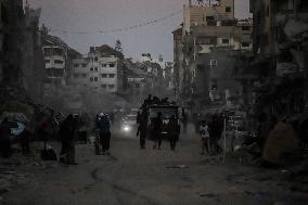 Gaza Destruction After Airstrikes - Gaza City