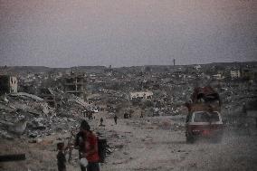 Gaza Destruction After Airstrikes - Gaza City