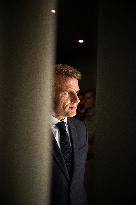 French President Macron Waits for Palestinian President Mahmoud Abbas at the Gaza Peace Summit - Sharm el-Sheikh