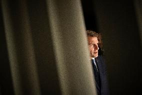 French President Macron Waits for Palestinian President Mahmoud Abbas at the Gaza Peace Summit - Sharm el-Sheikh