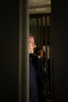 French President Macron Waits for Palestinian President Mahmoud Abbas at the Gaza Peace Summit - Sharm el-Sheikh