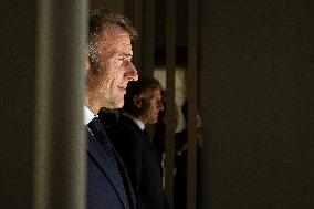 French President Macron Waits for Palestinian President Mahmoud Abbas at the Gaza Peace Summit - Sharm el-Sheikh
