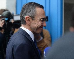 Bruno Retailleau Returns To LR Headquarters - Paris