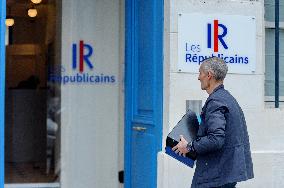 Bruno Retailleau Returns To LR Headquarters - Paris