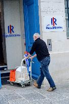 Bruno Retailleau Returns To LR Headquarters - Paris