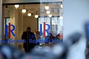 Bruno Retailleau Returns To LR Headquarters - Paris