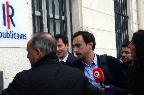 Bruno Retailleau Returns To LR Headquarters - Paris