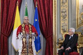 Pope Leo XIV Meets Italian President Sergio Mattarella - Rome