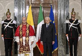 Pope Leo XIV Meets Italian President Sergio Mattarella - Rome