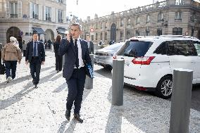 Ministers leaves the Elysee Palace for the Council of Ministers - Paris AJ