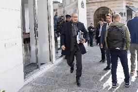 Ministers leaves the Elysee Palace for the Council of Ministers - Paris AJ
