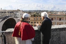 Pope Leo XIV Meets Italian President Sergio Mattarella - Rome