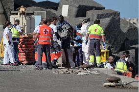 A Cayuco With 230 People Rescued In El Hierro - Spain