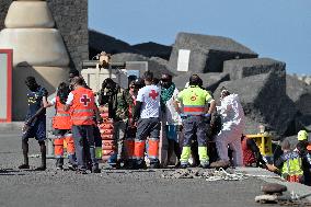 A Cayuco With 230 People Rescued In El Hierro - Spain
