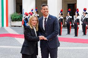 Giorgia Meloni Meets Paraguay President - Rome