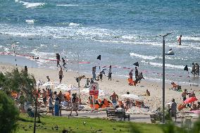 Charles Clore Beach in Tel Aviv - Israel