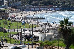 Charles Clore Beach in Tel Aviv - Israel