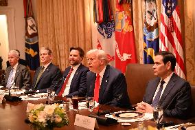 Trump Hosts a bilateral lunch with President Javier Gerardo Milei of Argentina