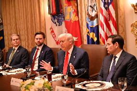 Trump Hosts a bilateral lunch with President Javier Gerardo Milei of Argentina