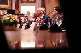 Trump Hosts a bilateral lunch with President Javier Gerardo Milei of Argentina