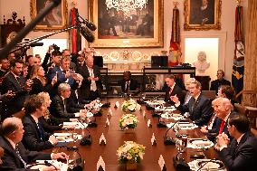 Trump Hosts a bilateral lunch with President Javier Gerardo Milei of Argentina
