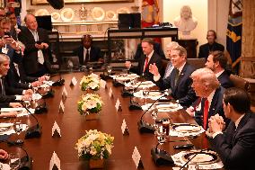 Trump Hosts a bilateral lunch with President Javier Gerardo Milei of Argentina