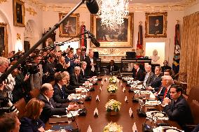 Trump Hosts a bilateral lunch with President Javier Gerardo Milei of Argentina
