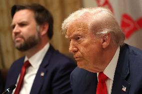 Trump Hosts a bilateral lunch with President Javier Gerardo Milei of Argentina