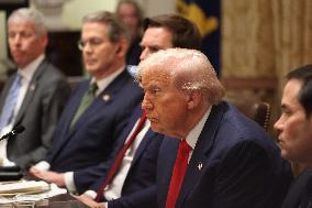 Trump Hosts a bilateral lunch with President Javier Gerardo Milei of Argentina