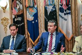 Trump Hosts a bilateral lunch with President Javier Gerardo Milei of Argentina