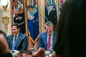 Trump Hosts a bilateral lunch with President Javier Gerardo Milei of Argentina