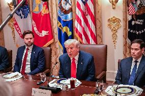 Trump Hosts a bilateral lunch with President Javier Gerardo Milei of Argentina