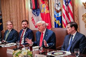 Trump Hosts a bilateral lunch with President Javier Gerardo Milei of Argentina