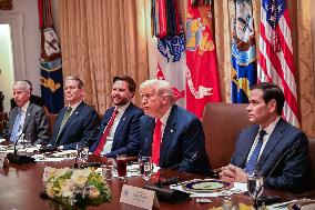 Trump Hosts a bilateral lunch with President Javier Gerardo Milei of Argentina