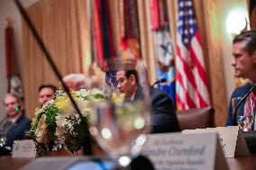 Trump Hosts a bilateral lunch with President Javier Gerardo Milei of Argentina